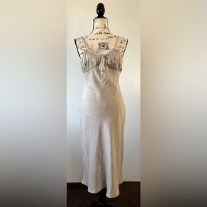 New champagne satin dress